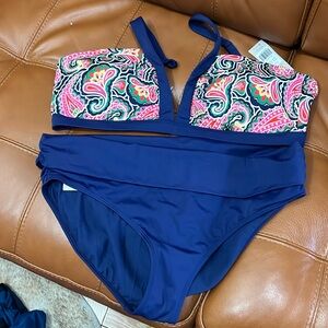 NWT Boden Corsica swimsuit Sz 16-18 - 2 pieces. BG